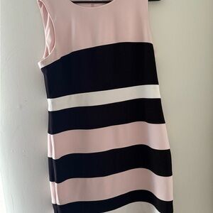Tommy Hilfiger Pink and Black Striped Mini Dress